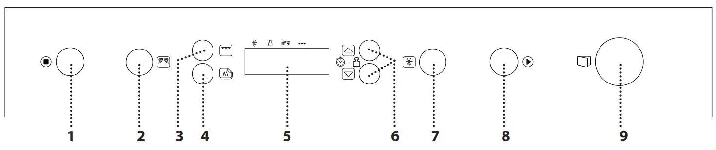 Whirlpool AMW 4920-IX Built In Microwave Oven with Grill - CONTROL PANEL