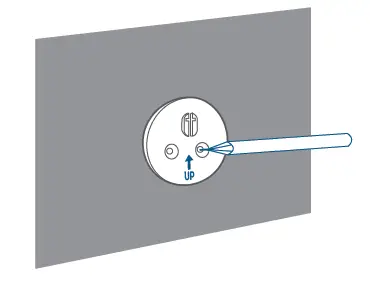 Place the wall mount