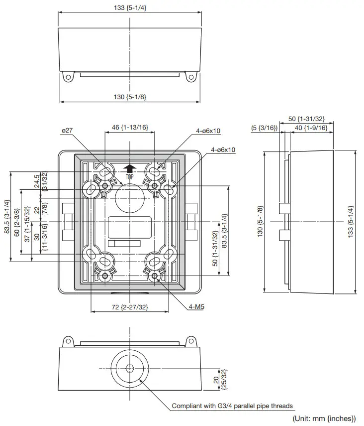 i PRO WV Q120A Adapter Box - Dimensions
