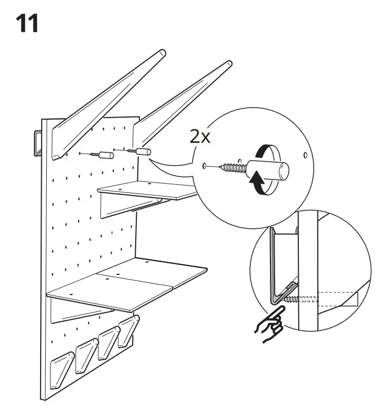 IKEA KÅSEBERGA Pegboard Bamboo - figure 12