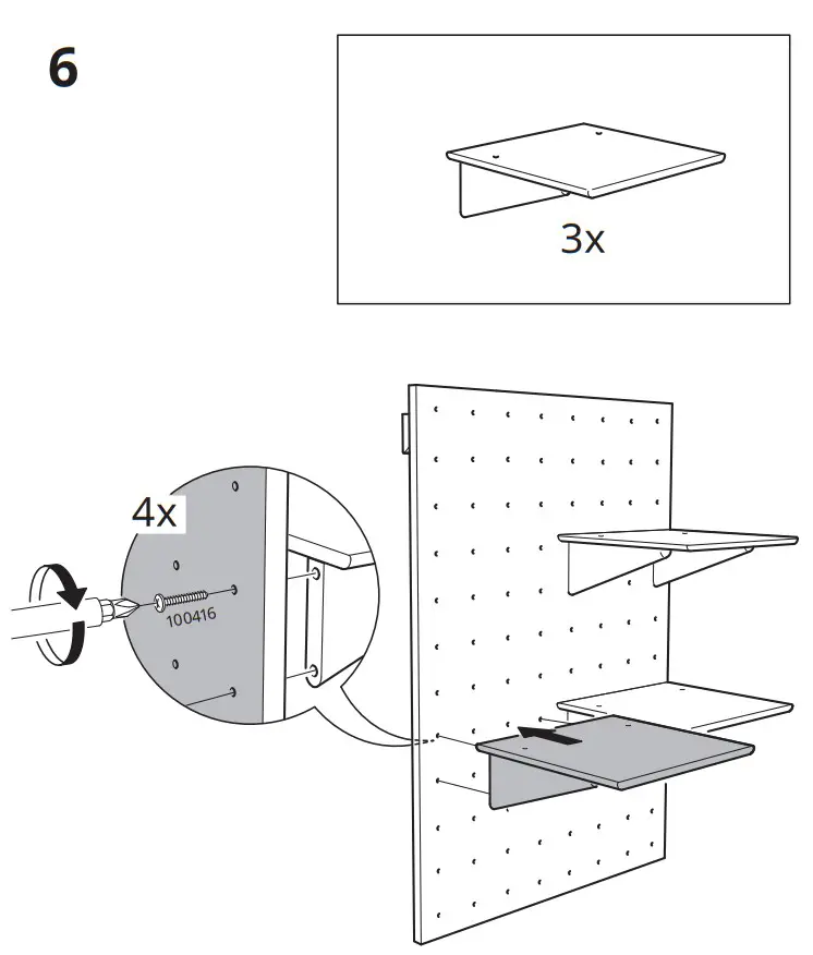 IKEA KÅSEBERGA Pegboard Bamboo - figure 7