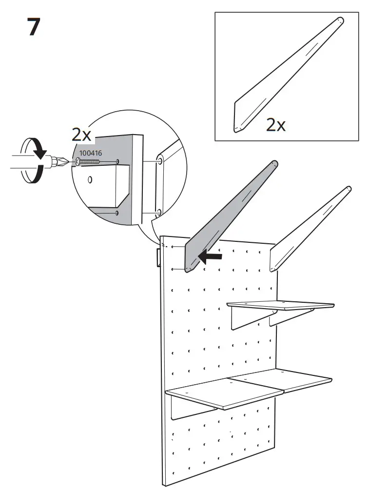 IKEA KÅSEBERGA Pegboard Bamboo - figure 8