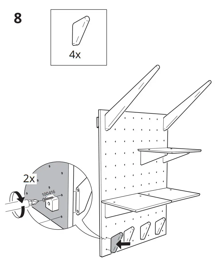 IKEA KÅSEBERGA Pegboard Bamboo - figure 9