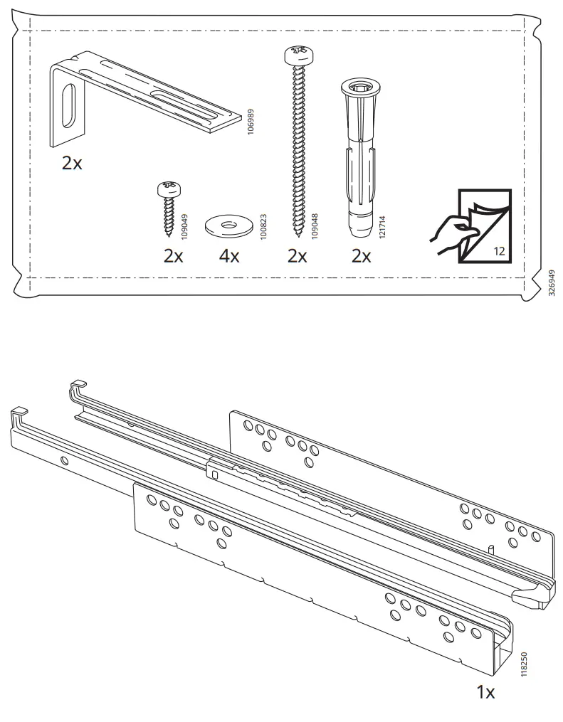 IKEA MALM 3 Drawer Chest White - fig 3