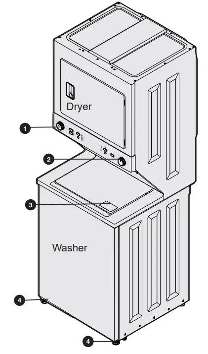 FRIGIDAIRE A11271208 Electric Long Vent Stacked Laundry - FEATURES
