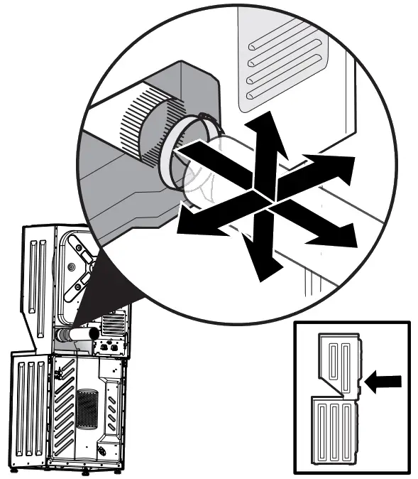 FRIGIDAIRE A11271208 Electric Long Vent Stacked Laundry - Rear flush exhaust