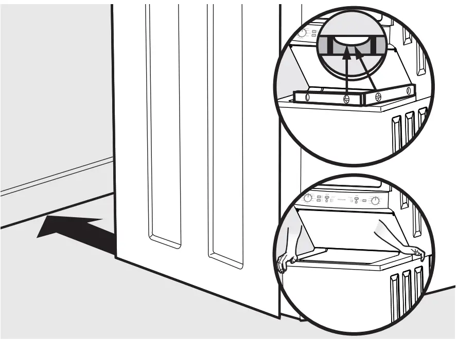 FRIGIDAIRE A11271208 Electric Long Vent Stacked Laundry - wall venting 11