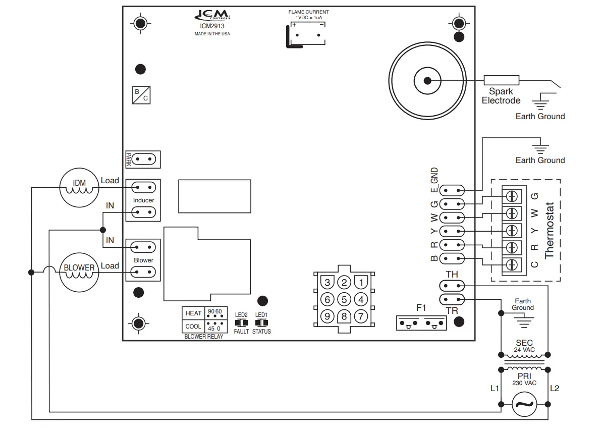 ICM CONTROLS ICM2913 Gas Ignition Replacement Board - DIAGRAM 1