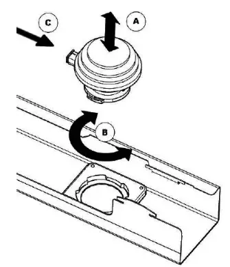 NOVY 7640 Flatline Island Hood - Fitting the new LED light 1