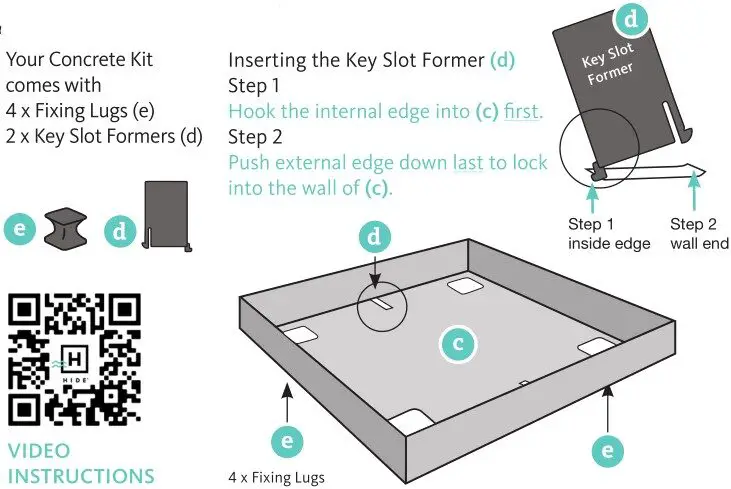 HIDE SKIMMER LID or ACCESS COVER KIT - CONCRETE COLLAR - PREP THE INLAY LID