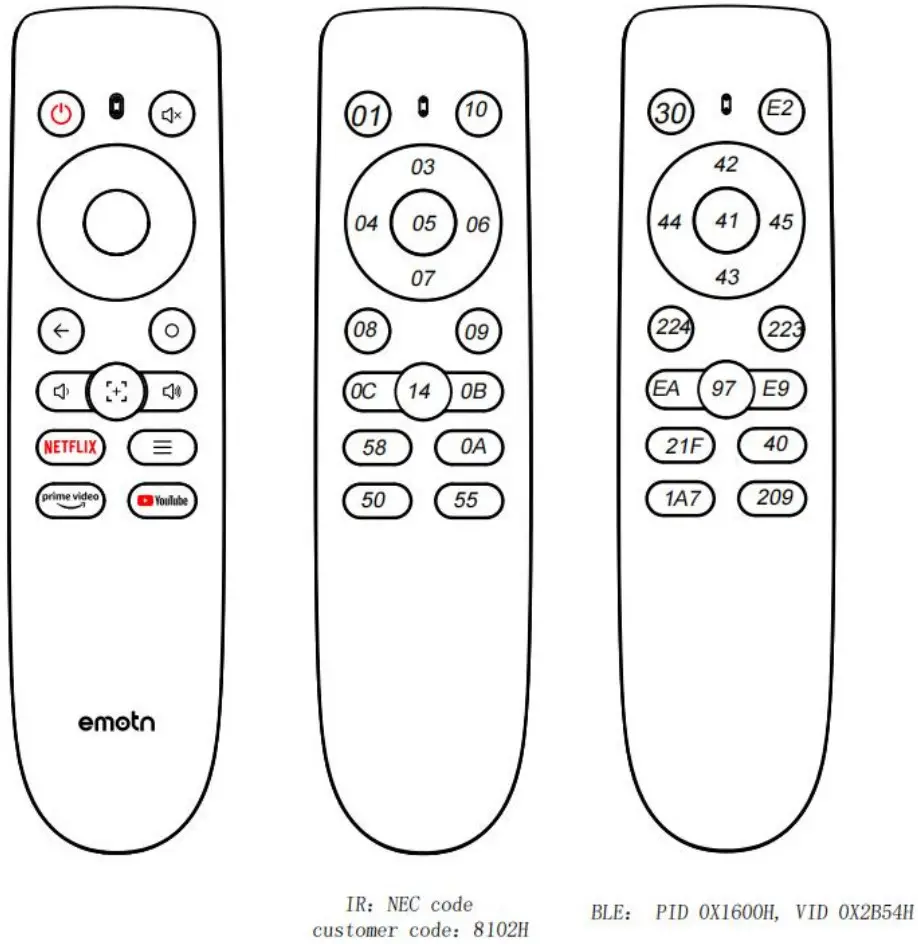 emotn DBRC 07 BLE and Infrared Remote Control