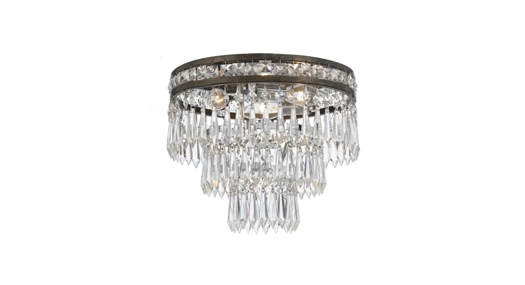 Crystorama 5260-eb-cl-mwp Mercer Three Light Ceiling Mount Instruction Manual