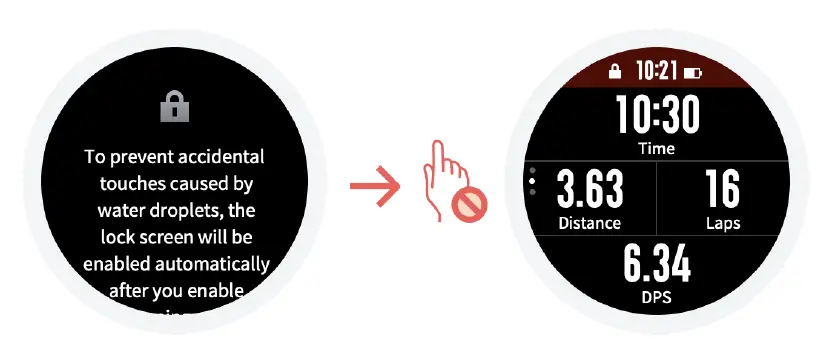 Use touch screen when swimming