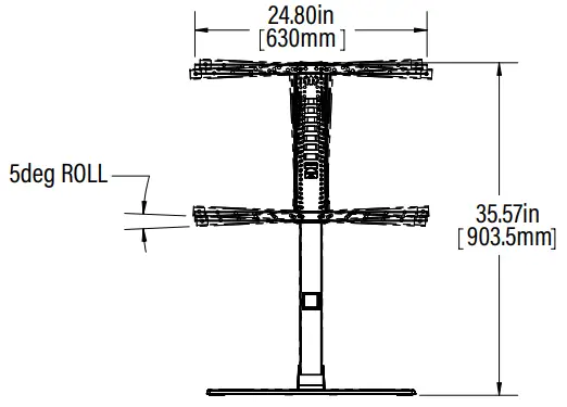 SANUS BSTV2 Swivel TV Base - ASSEMBLED MOUNT