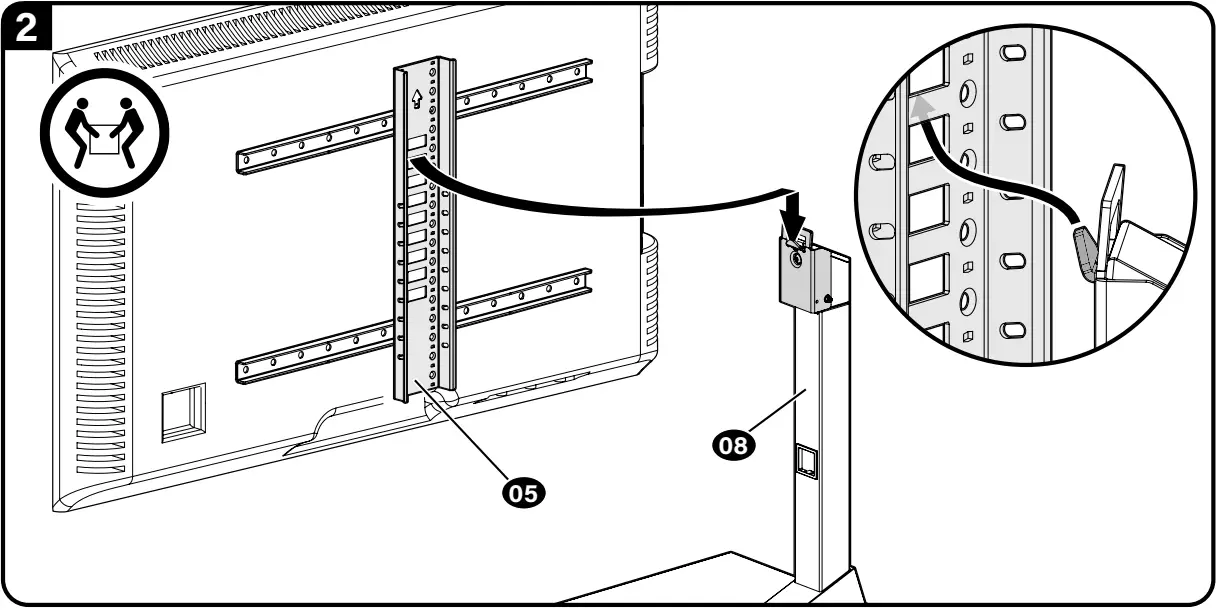SANUS BSTV2 Swivel TV Base - Attach TV to Post 2