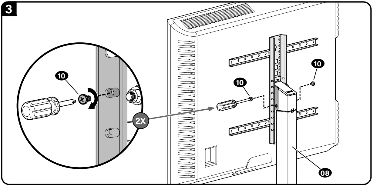 SANUS BSTV2 Swivel TV Base - Attach TV to Post 3