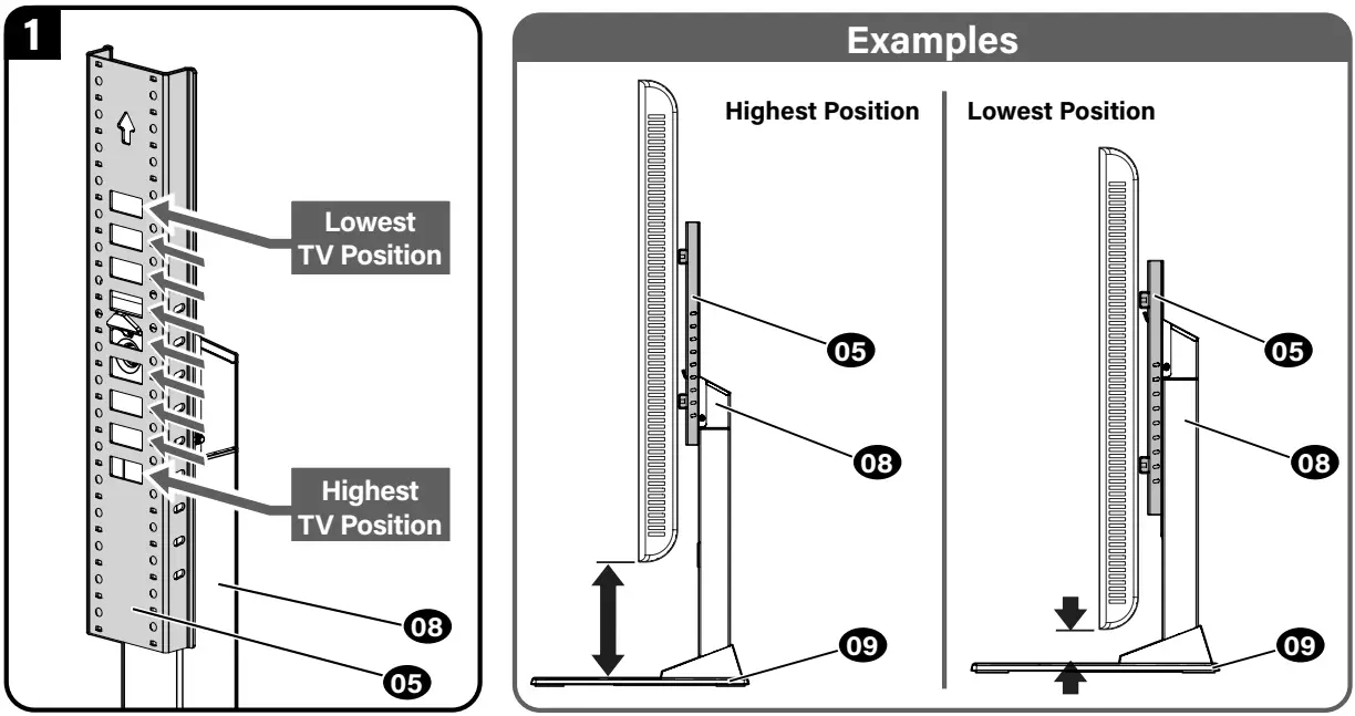 SANUS BSTV2 Swivel TV Base - Attach TV to Post