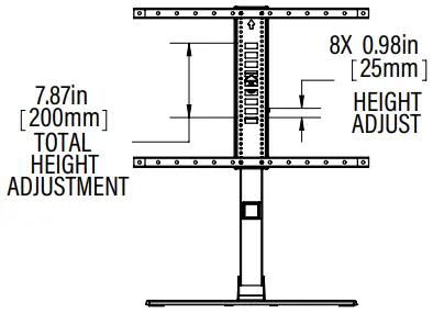 SANUS BSTV2 Swivel TV Base - HEIGHT ADJUSTMENT
