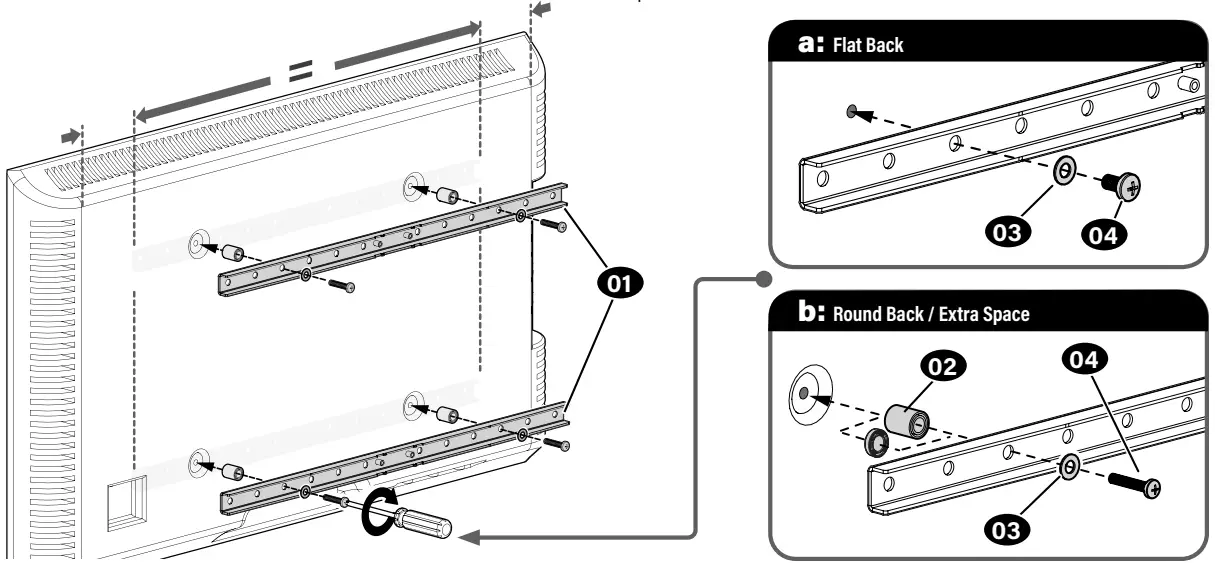 SANUS BSTV2 Swivel TV Base - Horizontal Brackets