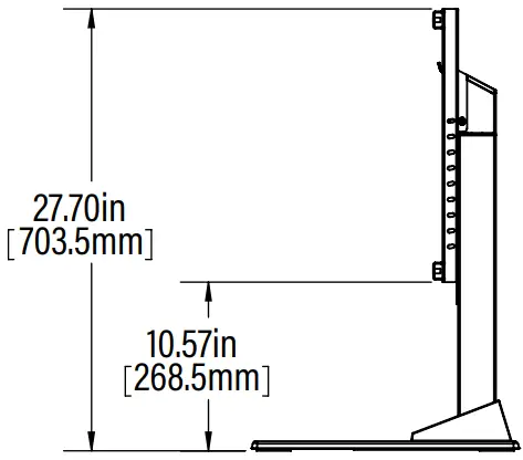 SANUS BSTV2 Swivel TV Base - RETRACTED