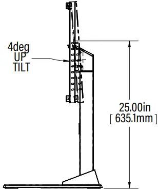 SANUS BSTV2 Swivel TV Base - SIDE VIEW