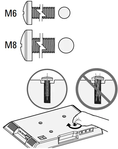 SANUS BSTV2 Swivel TV Base - Screw Diameter