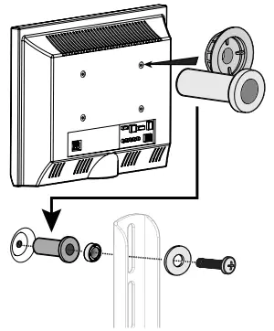SANUS BSTV2 Swivel TV Base - spacers or adapters