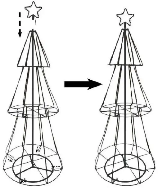 Big Lots 810569918 75 Inch LED White Metal Tree - soft ground