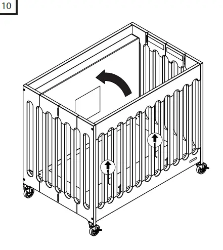 Foundations-2131127-24-Inch-x-38-Inch-Matte-White-Compact-Slatted-Wood-Folding-Crib-12