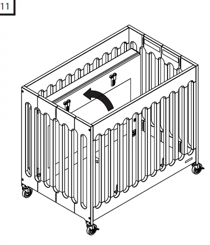 Foundations-2131127-24-Inch-x-38-Inch-Matte-White-Compact-Slatted-Wood-Folding-Crib-13
