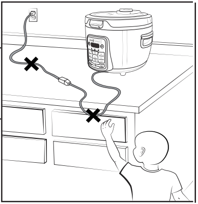 AROMA ARC-1240W Rice and Grain Multicooker - DRAPE CORD