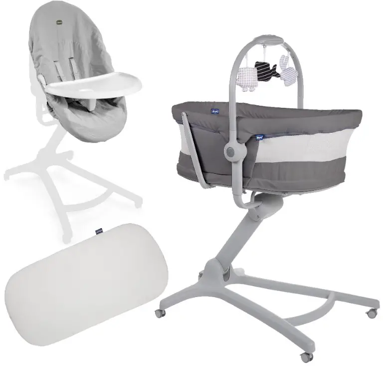 chicco Baby Hug 4 in 1 Air - Bundle Including Meal Set and Mattress
