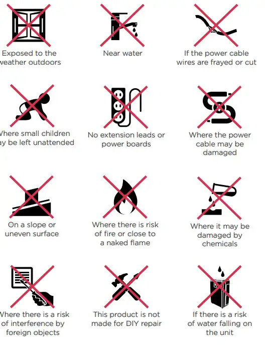 Dimplex BLF3451 AU Prism 12kW Wall Mounted Electric Fire  - Product Dimensions 8