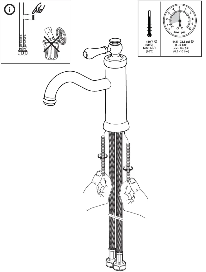 IKEA HAMNSKAR Bath Faucet with Strainer 2