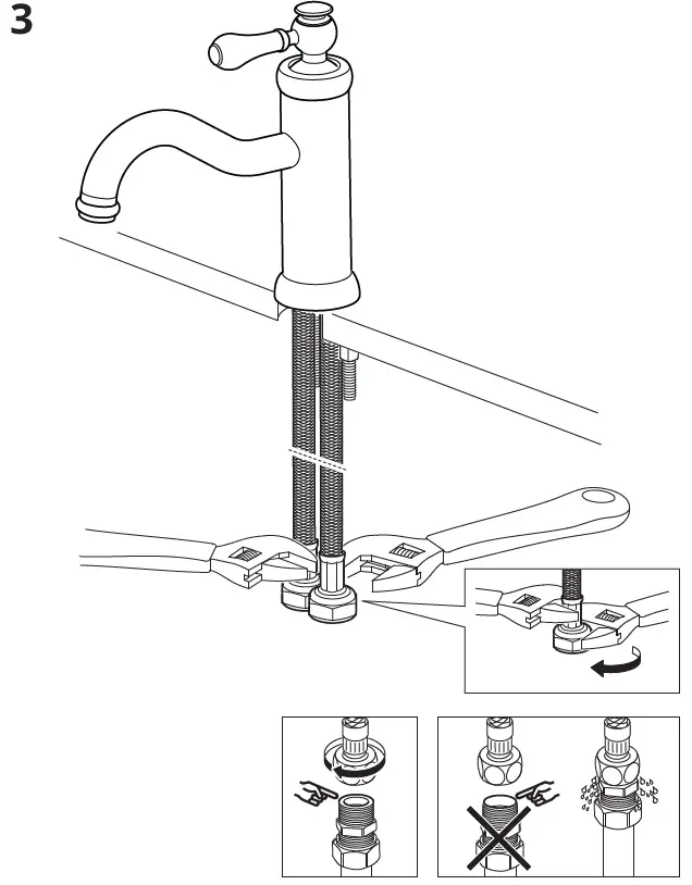 IKEA HAMNSKAR Bath Faucet with Strainer 4