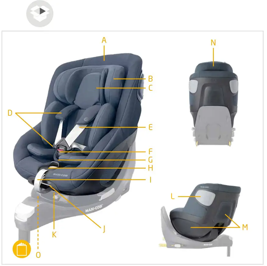 MAXI-COSI Pearl 360 Baby Car Seat - figure 1