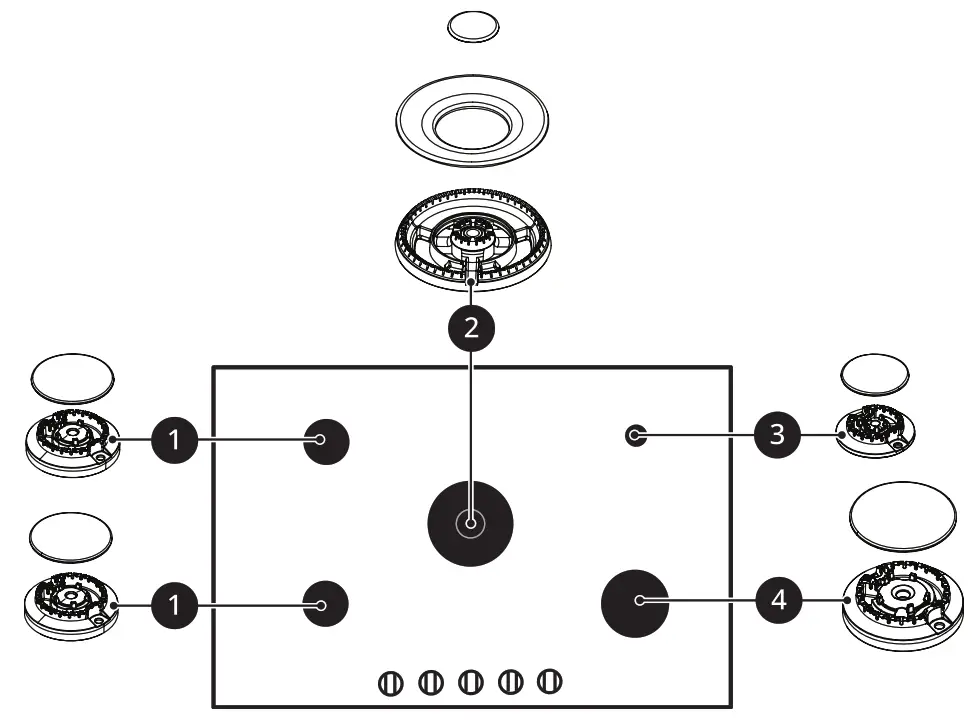 LG CBGJ3027 Gas Cooktop - Accessories