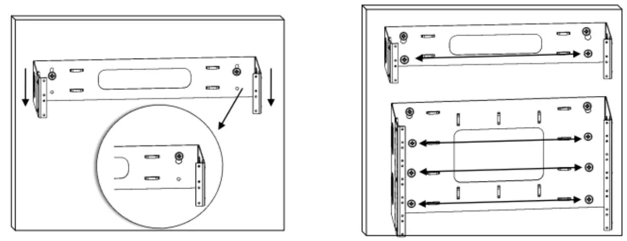KENDALL HOWARD 1916-3-200-01 Hinged Patch Panel Brackets - patch panel
