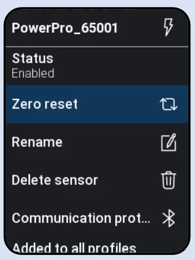 Calibrate/zero Reset