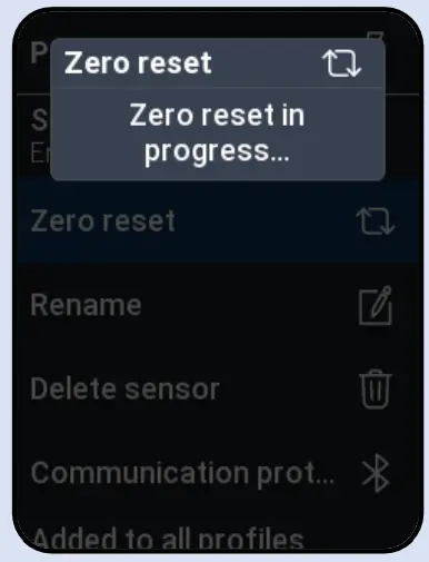 Calibrate/zero Reset