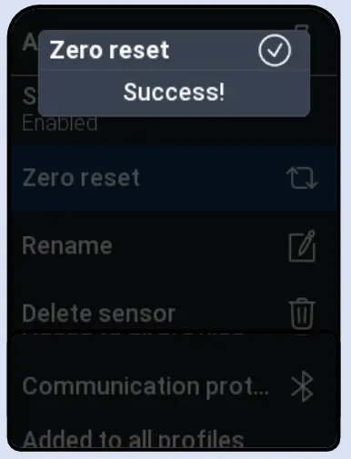 Calibrate/zero Reset