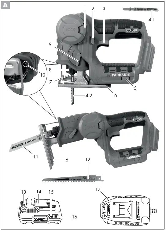 PARKSIDE-PSSSA-20-Li-B2-Cordless-Jigsaw-and-Sabre-Saw-fig-1