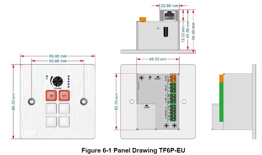 ute-TF6P-EU-6-Buttons-IP-Control-Panel-fig-18