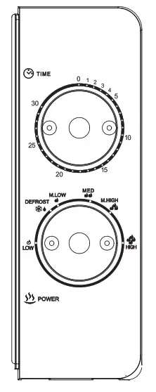 Commercial CHEF CHM7DBD Countertop Microwave Oven - CONTROL