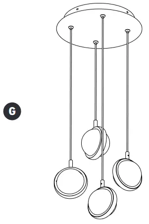 artika PDT4-AVC-HD2BL 4-Light LED Pendant - ITEM 7