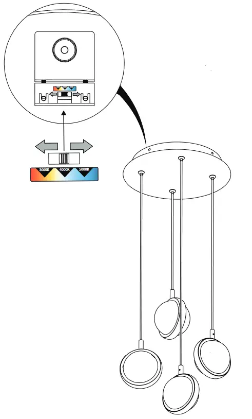 artika PDT4-AVC-HD2BL 4-Light LED Pendant - fig 5