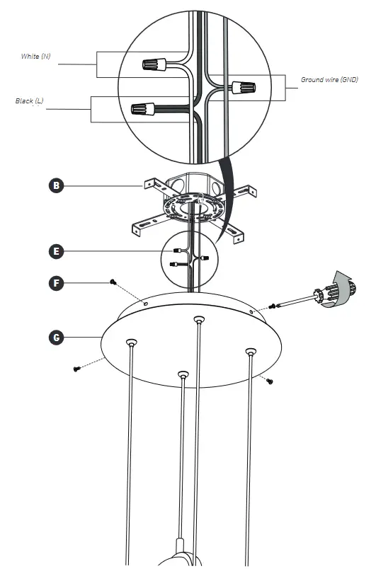 artika PDT4-AVC-HD2BL 4-Light LED Pendant - fig 6