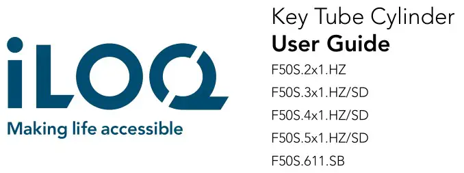 iLOQ F50S.2x1.HZ Key Tube Cylinder User Guide