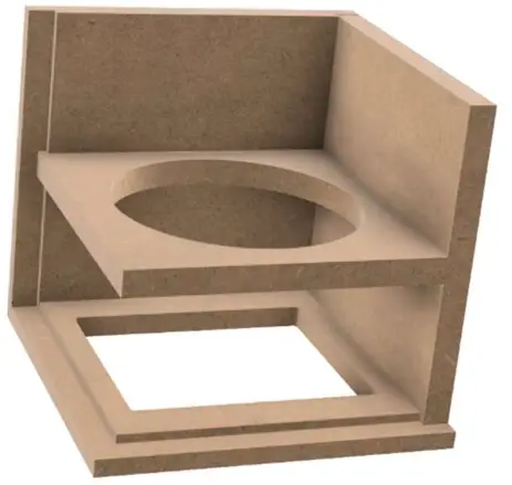 PARTS EXPRESS E180HE-44 Powered Epique 7 Inch Mini Subwoofer Kit - Brace