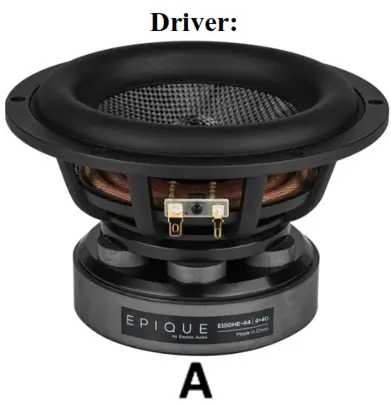 PARTS EXPRESS E180HE-44 Powered Epique 7 Inch Mini Subwoofer Kit - Driver